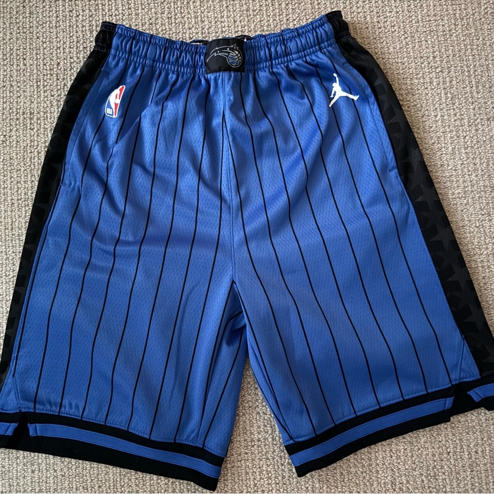 NBA Orlando Magic Royal Blue & Black Pinstripe Shorts